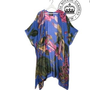 One Hundred Stars Royal Botanic Gardens Magnolia Kimono Blue Floral